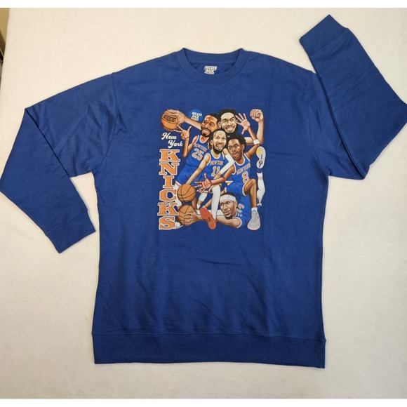 New York Knicks Independent Sweatshirt Blue Men's Size 2XL NBA 2024-2025 Team‎ - Picture 1 of 8